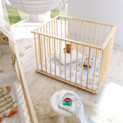 Pingulina Baby Laufgitter Kiefer Natur Croco