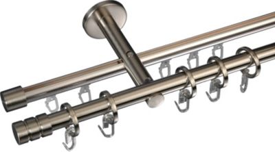 Gardinenstange \"Zylinder mit Rille\" | 16 mm Stilgarnitur Innenlauf Preisvergleich