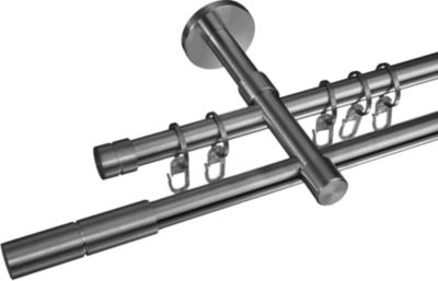 Gardinenstange \"Zylinder\" | 16 mm Stilgarnitur aus Edelstahl Preisvergleich