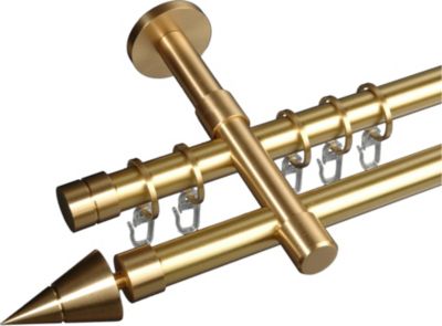 Gardinenstange Edelstahl / Messing \"Kegel\" | 20 mm Stilgarnitur Preisvergleich