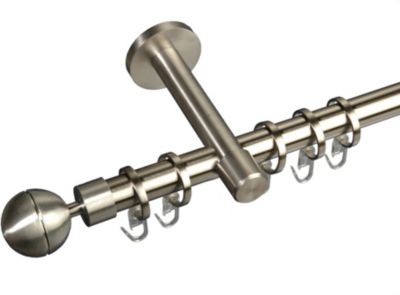 Gardinenstange Edelstahl / Messing \"Kugel\" | 20 mm Stilgarnitur Preisvergleich