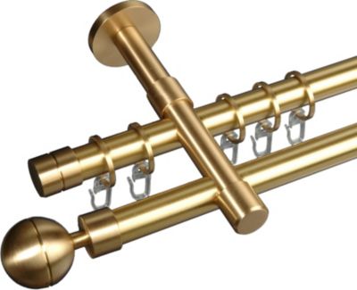 Gardinenstange Edelstahl / Messing \"Kugel\" | 20 mm Stilgarnitur Preisvergleich