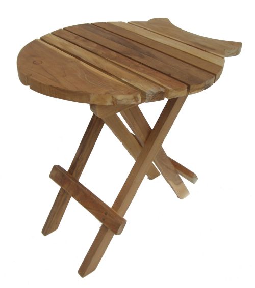 Teak-Beistelltisch Fisch &Oslash; ca. 60 cm