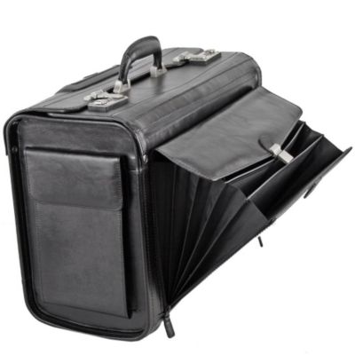 Dermata Pilotenkoffer Trolley Leder 45,5 cm Laptopfach Preisvergleich