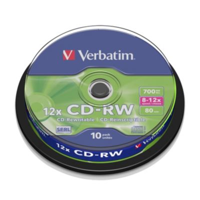 Verbatim CD Rohling CD-RW 43480 700MB 8-12x Single Layer