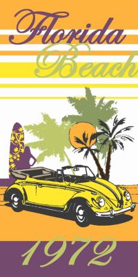 volkswagen Velours-Strandtuch, Florida Beach, 85x160 cm Preisvergleich
