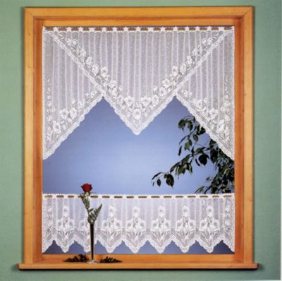 Jacquard Scheibengardine Nicky mit Blumen Motiven, 2-tlg. Preisvergleich