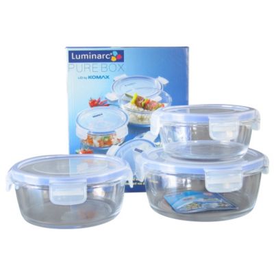 creatable Vorratsdosen aus Glas mit Deckel rund, 6-tlg.