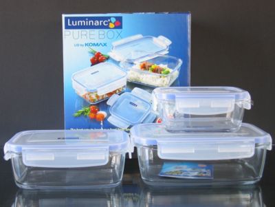 creatable Vorratsdosen aus Glas mit Deckel rechteckig, 6-tlg.