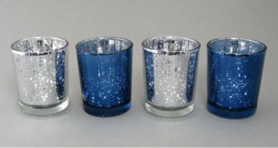 Glas Teelichthalter, 4er-Set Preisvergleich