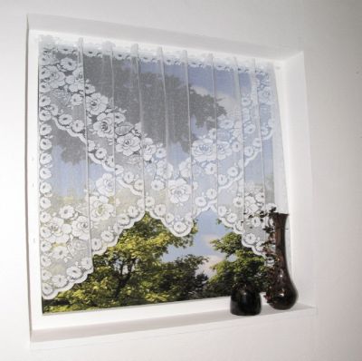 Jacquard Kuvertstore Peppi mit Lochborte und Blumendekor Preisvergleich