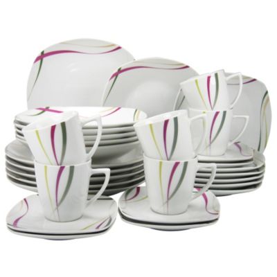 creatable Porzellan Kombiservice Square Rio, moderne Streifen, 30-tlg. Preisvergleich