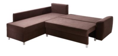 Ecksofa mit Bettfunktion Mikrovelours