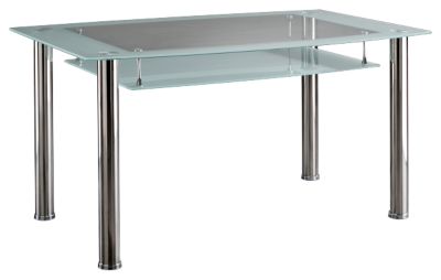 Esstisch 150cm Chrom und Glas