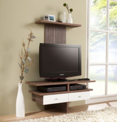 TV-Regal mit RÃŒckenwandpaneel