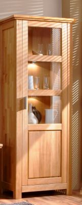 Vitrine aus massiver Eiche, 1-tÃŒrig rechts