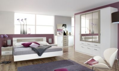 rauch Schlafzimmer Burano, 4-teilig wei&szlig;/sandgrau Preisvergleich