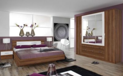 rauch Schlafzimmer Burano, 4-teilig kernussfarben/wei&szlig; Preisvergleich