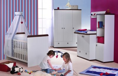 roba Babyzimmer Ocean in weiÃ/nussbaumfarben