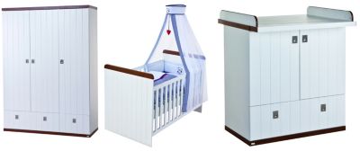 roba Babyzimmer Ocean in weiÃ/nussbaumfarben