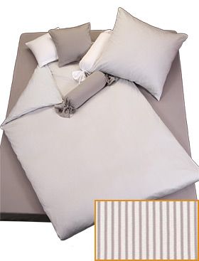 doris meyer Jersey-BettwÃ€sche Basic- Stripe, kiesel