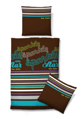 tom tailor Linon Bettw&auml;sche Kids Sparkle brown Preisvergleich