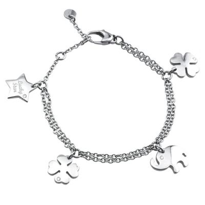 2Jewels Puppy Bettelarmband Kleeblatt und Stern