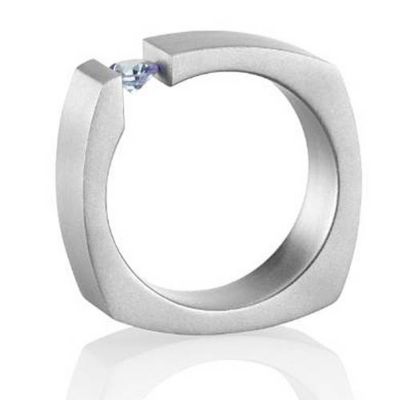 Luxxos Modern Art Spannring mit Swarovski Crystal Preisvergleich