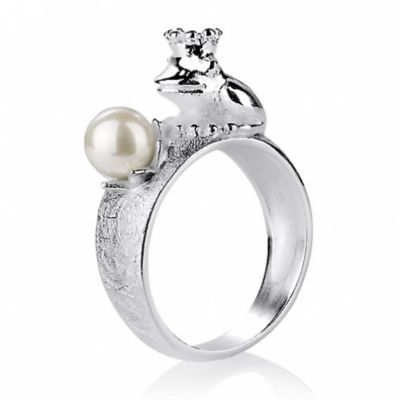 Heartbreaker Ring Froggy mit Perle LD FG 12 PW-W Preisvergleich