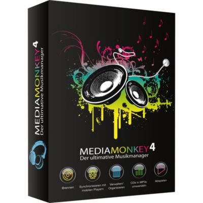 Mit MediaMonkey erledigt man alle BedÌrfnisse und Aufgaben rund um seine Musikdateien zuverlÀssig, einfach und im Handumdrehen. Das bewÀhrte Musikmanager-Multitalent erstellt, importiert, verwaltet und spielt nicht nur alle Arten von Musikdateien, sondern ermöglicht es auch ganz einfach, alle möglichen Arten von Audio-Files wie MP3, AAC, OGG, M4A, WMA uvm. zu verwalten und zu organisieren. Ob man nun seine Songs auf einen iPod oder MP3-Player exportieren oder brennen will oder nur einfach alle v Vollversion Avanquest MediaMonkey 4