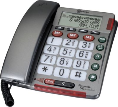 Audioline Gro&szlig;tastentelefon Audioline amplicom PowerTel 50 AlarmPlus Preisvergleich