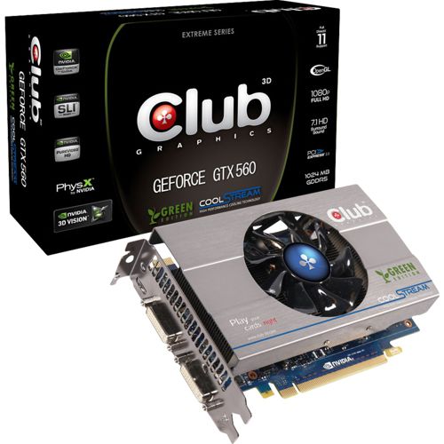 Grafikkarte Club 3D GeForce GTX 560 Green Edition