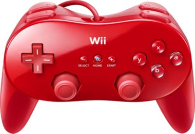 Nintendo Wii Classic Controller Pro fÃŒr Nintendo Wii Gamepad rot