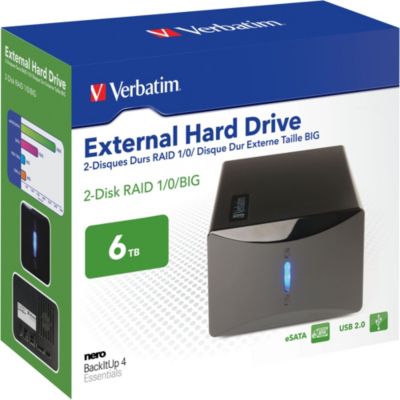 Verbatim 2-Disk RAID External Hard Drive 6 TB externe Festplatte Preisvergleich