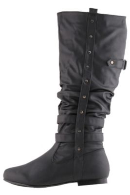 Schwarzer Stiefel mit Nieten und Rei&szlig;verschluss Preisvergleich