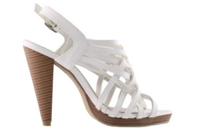WeiÃe Sandalette mit gewebten Riemchen