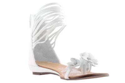 WeiÃe Sandalette mit Blumen