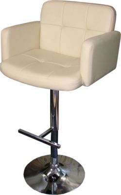heute-wohnen Barhocker Barstuhl Orlando Chrom 118x60x53 cm