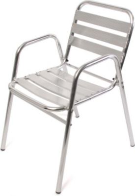 heute-wohnen Alu-Bistrostuhl Gartenstuhl Stapelstuhl Terrassenstuhl M28, stapelbar