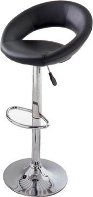 Barhocker Living (2er-Set) in Chrom / Schwarz