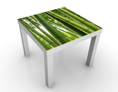 Design Tisch Bamboo Trees No.1 55x45x55cm Beistelltisch, Couchtisch, Motiv-Tisch, Wohnzimmer, Wald, Bambus, Pflanzen, Asien, Natur