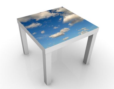 Design Tisch Blue Sky 55x45x55cm Beistelltisch, Couchtisch, Motiv-Tisch, Wohnzimmer, Himmel, Blau, Wolken, Fliegen, Luft Beistelltisch