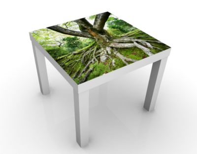 Design Tisch Alter Baum 55x45x55cm Beistelltisch, Couchtisch, Motiv-Tisch, Schlafzimmer, Natur, Pflanzen, Ahorn, Wurzeln, Wald