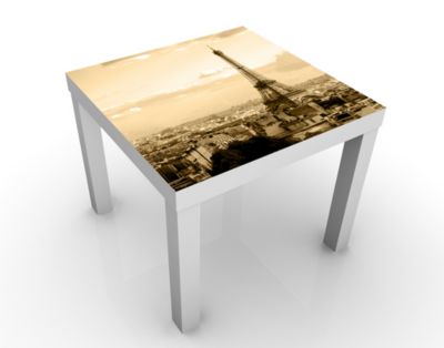 Design Tisch I Love Paris 55x45x55cm Beistelltisch, Couchtisch, Motiv-Tisch, Wohnzimmer, Frankreich, Liebe, Eiffelturm, Oktogons, Polygone