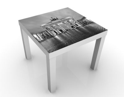 Design Tisch Erleuchtetes Brandenburger Tor II 55x45x55cm Beistelltisch, Couchtisch, Motiv-Tisch, Wohnzimmer, Berlin, Wahrzeichen, Hauptstadt, Deutsch