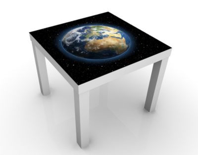 Design Tisch My Earth 55x45x55cm Beistelltisch, Couchtisch, Motiv-Tisch, Wohnzimmer, Erde, Weltall, Planet, Sterne, Universum