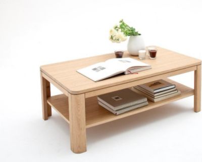 Novara Couchtisch in Eiche Bianco massiv
