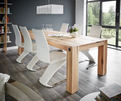 Esstisch Petrus Wildeiche 220x100 Massiv Beine durchstossen Esszimmertisch