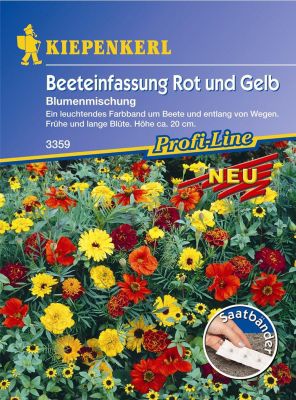 Blumenmischung Beeteinfassung Rot+Gelb, Saatband Preisvergleich