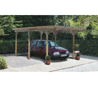 Einzel-Carport mit Flachdach
